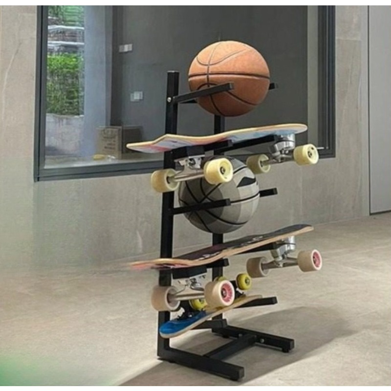 Sports Equipment Organizer Rack - Стойка для хранения спортивного инвентаря: интегрированный