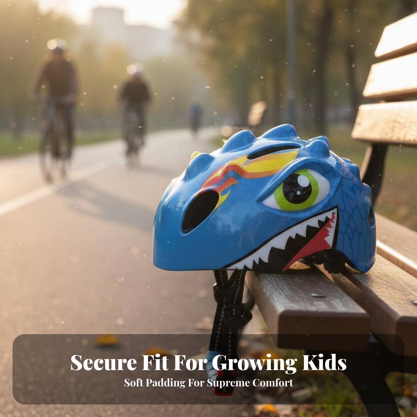 Sports Equipment For Kids - Детский велосипедный шлем с мультяшным динозавром,